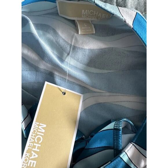 Michael Kors Cyan Blue Swim Cover Dress Large - Picture 3 of 8